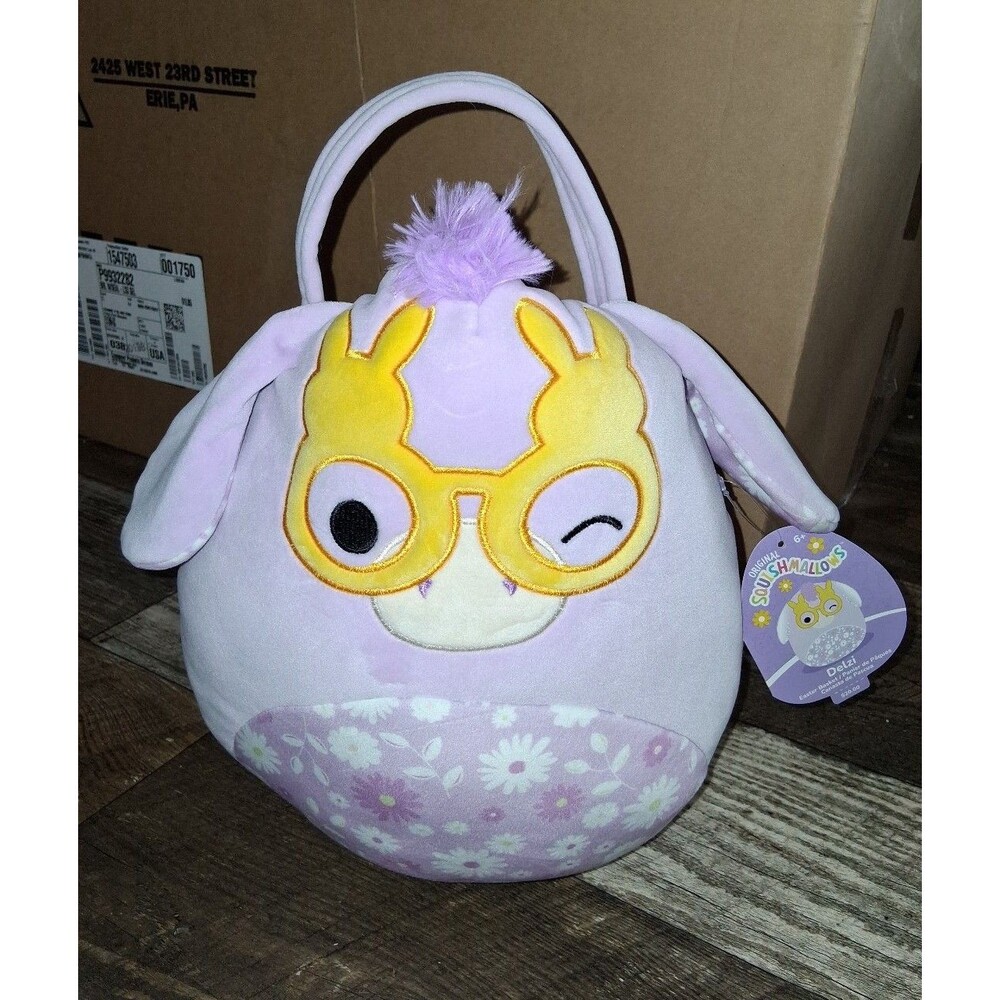 NEW! Delzi the Donkey 12" Easter Basket Squishmallow Plush Toy